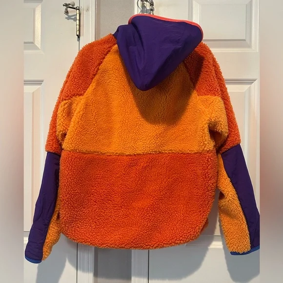 🔸NIKE ORANGE SHERPA FLEECE PULLOVER JACKET🔸 - Picture 9 of 9